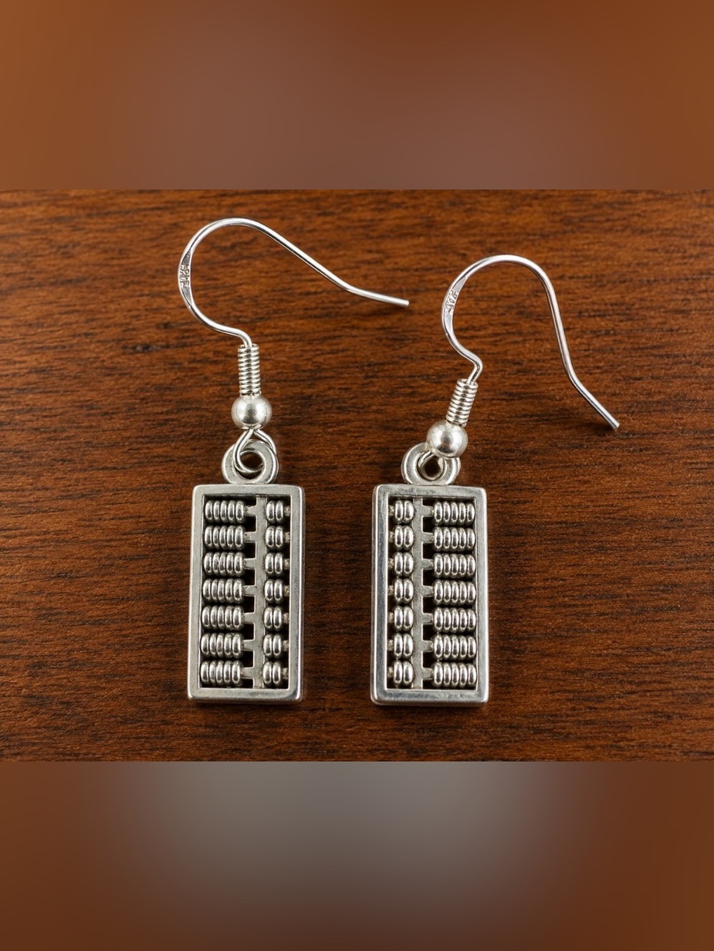 Silver Abacus Dangle Earrings - Women Jewelry